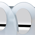 Бра с тремя круглыми матовыми стеклянными дисками и зеркальными вставками Lunaria  варинант исполнения - 2 | Loft Concept в Брянске