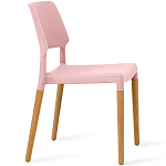 Пластиковый стул на ножках из массива бука Ferret Pink варинант исполнения - 3 | Loft Concept в Брянске