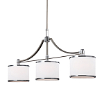 Люстра линейная с 3-мя белыми цилиндрическими плафонами Feiss варинант исполнения - 1 | Loft Concept в Брянске
