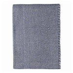 Плед из шерсти мериноса темно-синего цвета 130×180 см Indigo Waves варинант исполнения - 1 | Loft Concept в Брянске