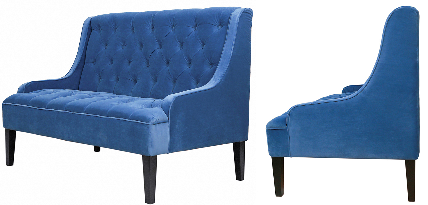 Диван Folket Sofa velour blue Диван Folket Sofa velour blue - Loft-Concept в Брянске