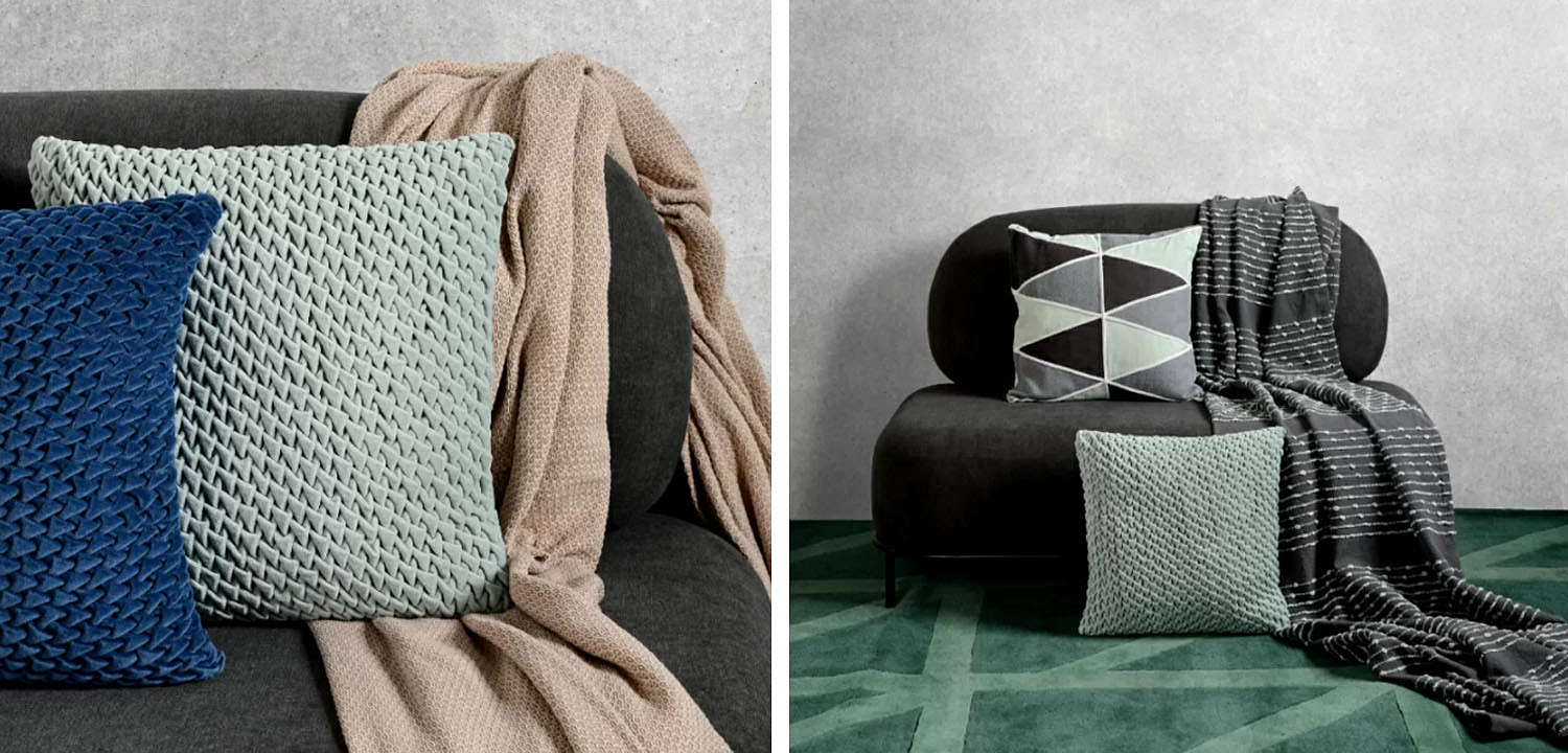 Подушка Purnama Quilting mint Подушка Purnama Quilting mint - Loft-Concept в Брянске