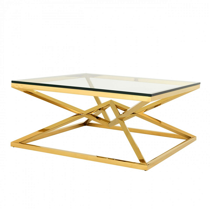 Журнальный стол Eichholtz Coffee Table Connor Gold Глянцевое золото Прозрачное Стекло Журнальный стол Eichholtz Coffee Table Connor Gold Глянцевое золото Прозрачное Стекло в Брянске | Loft Concept
