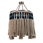 Люстра круглая плетеная с кисточками цвета серый дуб Boho Tassel Chandelier варинант исполнения - 2 | Loft Concept в Брянске