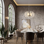 Люстра с декором в виде крупных рельефных лепестков 80 см Ethereal Bloom варинант исполнения - 3 | Loft Concept в Брянске