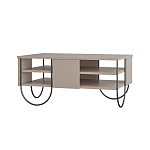 Стол журнальный прямоугольной формы с 2-мя полками бежево-серого цвета NORFOLK LIGHT MOCHA варинант исполнения - 1 | Loft Concept в Брянске