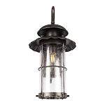 Уличный настенный светильник с цилиндрическим плафоном и изогнутым кованым каркасом Elysian Lanterns варинант исполнения - 4 | Loft Concept в Брянске