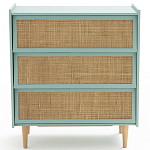 Комод с 3-мя ящиками из ротанга Blais Turquoise Wicker Furniture варинант исполнения - 3 | Loft Concept в Брянске