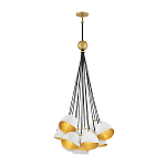 Люстра с 15-ю белыми  плафонами с золотой внутренней поверхностью Hinkley варинант исполнения - 2 | Loft Concept в Брянске