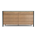 Комод 8 ящиков с подсветкой на рельефном фасаде Warm Industrial варинант исполнения - 4 | Loft Concept в Брянске