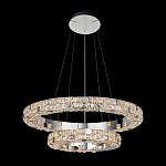 Люстра из 2-х колец с мозаичным хрустальным оформлением Sparks of Crystal варинант исполнения - 3 | Loft Concept в Брянске