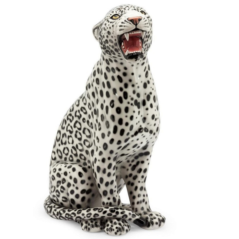 Статуэтка Leopard Left Белый Черный Статуэтка Leopard Left Белый Черный в Брянске | Loft Concept