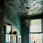 Обои ручная роспись Silk Tree Blossom on Sung Green Williamsburg варинант исполнения - 2 | Loft Concept в Брянске