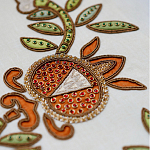 Обои с вышивкой ручной работы Fyodor Original colourway on linen варинант исполнения - 2 | Loft Concept в Брянске