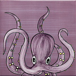 Плитка с узором Осьминог велосипедист варинант исполнения - 3 | Loft Concept в Брянске