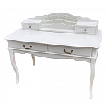 Стол-бюро белого цвета из массива бука с 4-мя ящиками White Provence варинант исполнения - 3 | Loft Concept в Брянске