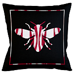 Подушка декоративная пчела с красным узором Ikat Pattern варинант исполнения - 1 | Loft Concept в Брянске