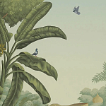 Обои ручная роспись River Scenes of Bengal Verdoyant варинант исполнения - 2 | Loft Concept в Брянске