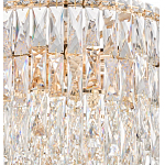 Люстра круглая с хрустальными подвесками на золотистом каркасе Roul Crystal Light варинант исполнения - 2 | Loft Concept в Брянске