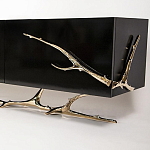 Дизайнерский комод чёрный глянцевый с основанием в виде золотых ветвей Meta Credenza  варинант исполнения - 1 | Loft Concept в Брянске