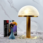 Настольная лампа c абажуром в форме купола из натурального камня  Heavenly Harmony варинант исполнения - 2 | Loft Concept в Брянске