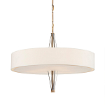 Люстра круглая с белым тканевым абажуром  White Light Diffuser варинант исполнения - 3 | Loft Concept в Брянске