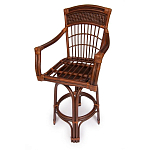 Барный стул из ротанга Eloise коричневый варинант исполнения - 5 | Loft Concept в Брянске