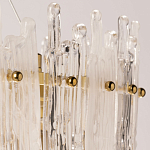 Люстра круглая с прозрачными стержнями разной длины Textured Glass Chandelier варинант исполнения - 9 | Loft Concept в Брянске