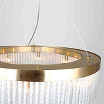 Люстра подвесная со стеклянными подвесками в виде перекрученных трубочек Nembus варинант исполнения - 3 | Loft Concept в Брянске