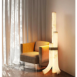 Торшер геометрический с тремя мраморными плафонами Marble Tripod варинант исполнения - 5 | Loft Concept в Брянске