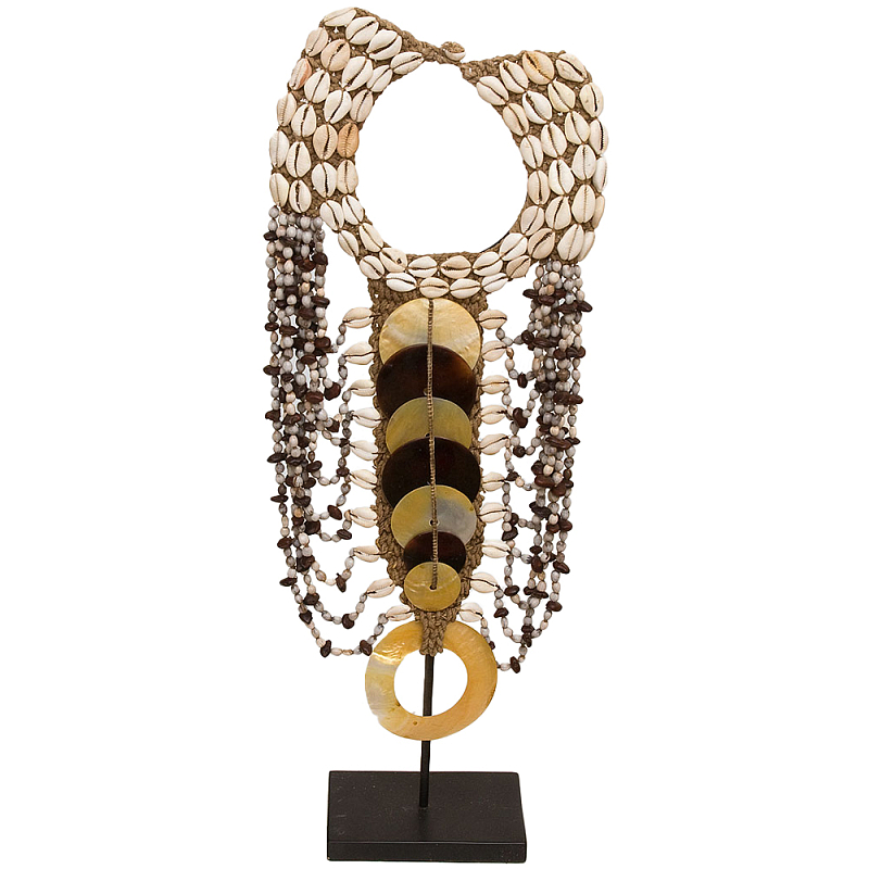 Этническое ожерелье из ракушек Aboriginal Long Pearl Discs Necklace Бежевый Коричневый Перламутровый Этническое ожерелье из ракушек Aboriginal Long Pearl Discs Necklace Бежевый Коричневый Перламутровый в Брянске | Loft Concept