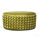 Пуф овальный плетеный оливкового цвета Pool Woven Velour варинант исполнения - 1 | Loft Concept в Брянске