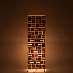 Торшер из перламутра на металлическом каркасе Indonesian Tower 2 варинант исполнения - 3 | Loft Concept в Брянске