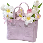 Декоративная ваза в виде сумки Birkin Bag Vase Pink варинант исполнения - 1 | Loft Concept в Брянске