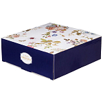 Ваза фарфоровая круглая на ножке с рисунком цветов Garden Whisper Porcelain Set  варинант исполнения - 2 | Loft Concept в Брянске