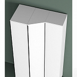 Шкаф-пенал белый с зеркальной дверцей Strict Lines варинант исполнения - 4 | Loft Concept в Брянске