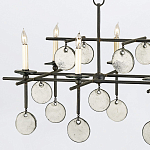 Люстра подвесная с 8-ю лампами и стеклянными круглыми подвесками Currey & Company варинант исполнения - 7 | Loft Concept в Брянске