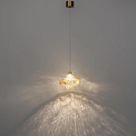 Подвесной светильник с плафоном из фактурного светло-янтарного стекла Light Ensemble варинант исполнения - 4 | Loft Concept в Брянске