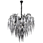 Люстра со стеклянными подвесками дымчатого цвета Ambre Glass Chandelier 80 варинант исполнения - 3 | Loft Concept в Брянске