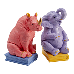 Держатель для книг Elephant and Rhinoceros Bookend варинант исполнения - 2 | Loft Concept в Брянске