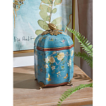 Ваза голубая с крышкой и цветочным узором Genuine Chinese Classics варинант исполнения - 2 | Loft Concept в Брянске