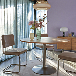 Круглый обеденный стол на одной ножке Remo Round Dining Table варинант исполнения - 6 | Loft Concept в Брянске