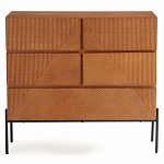 Комод с геометрическим рисунком на ящиках Anders Dark Wood варинант исполнения - 2 | Loft Concept в Брянске