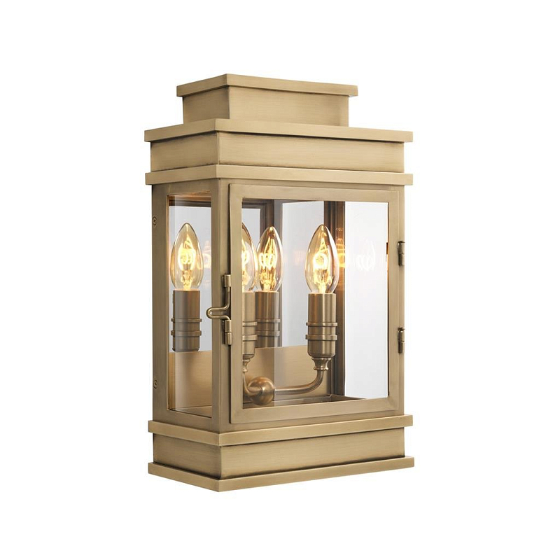 Бра Eichholtz Wall Lamp Linley S Латунь Античная полированная Прозрачный (Transparent) Бра Eichholtz Wall Lamp Linley S Латунь Античная полированная Прозрачный (Transparent) в Брянске | Loft Concept