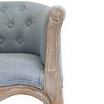 Кресло низкое в стиле прованс Louis French Armchair light blue flax варинант исполнения - 4 | Loft Concept в Брянске