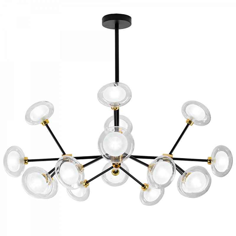 Люстра NABILA CHANDELIER Глянцевое золото Белый Черный Люстра NABILA CHANDELIER Глянцевое золото Белый Черный в Брянске | Loft Concept