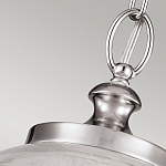 Подвесной светильник с прозрачным стеклянным плафоном в форме шара в современном стиле на цепи Feiss варинант исполнения - 4 | Loft Concept в Брянске