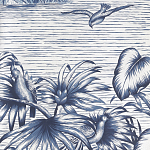 Обои ручная роспись Le Brésil Mer Bleue варинант исполнения - 2 | Loft Concept в Брянске