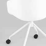 Офисное кресло из пластика с мягким сиденьем Eggshell Grey варинант исполнения - 8 | Loft Concept в Брянске