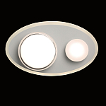 Бра овальной формы белого цвета с 2-мя лампами Lunar Pebbles варинант исполнения - 4 | Loft Concept в Брянске